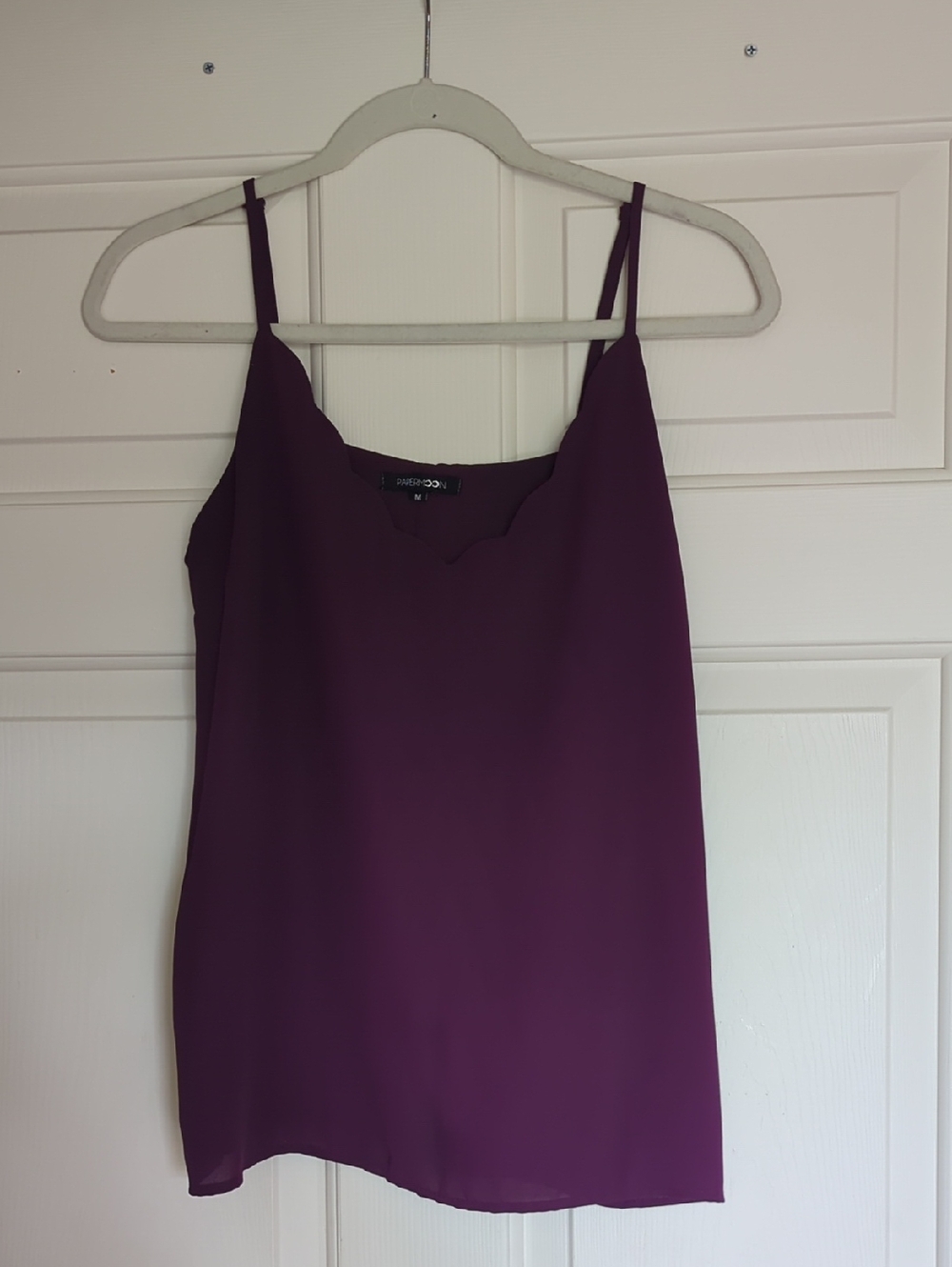 Express Deep Plum Scallop-Neck Camisole